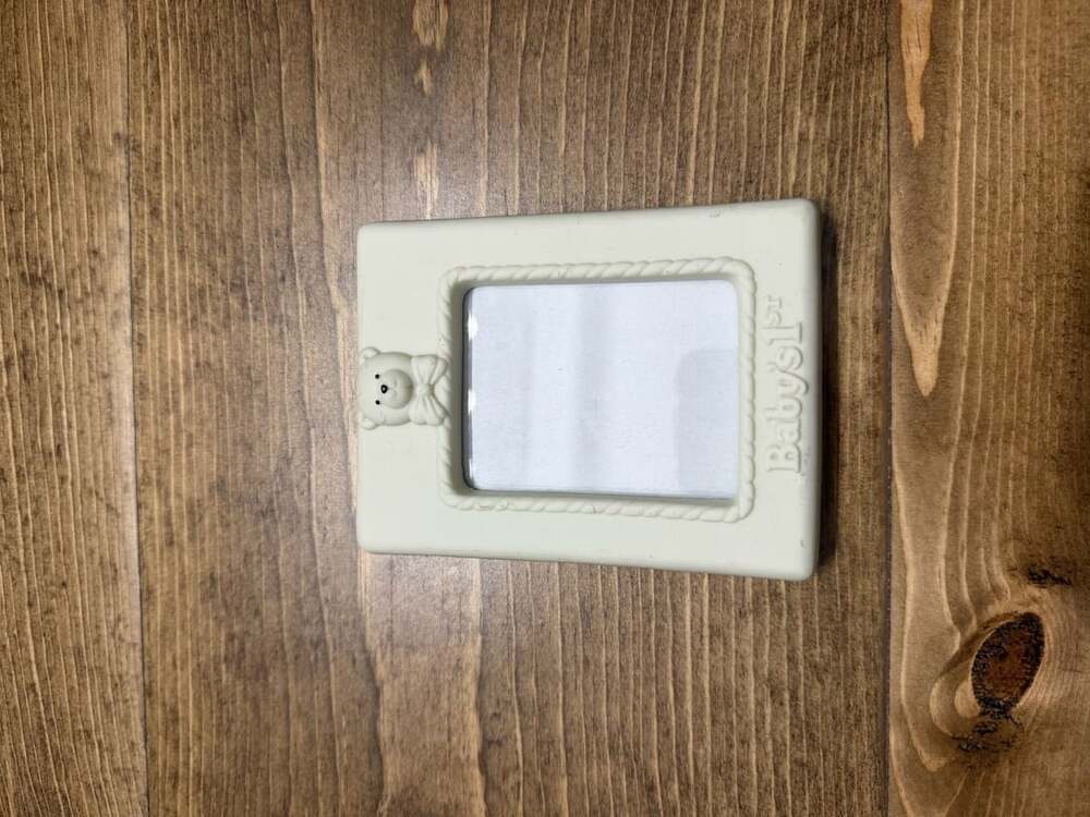 Department 56 Baby's 1st Ceramic Picture Frame with Teddy Bear